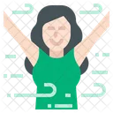 Happy Woman Better Air Quality Freshair Icon