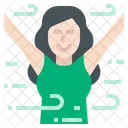 Happy Woman Better Air Quality Freshair Icône