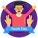 Youth Day Banner Happy Youth Day Youth Day Celebration Icône
