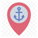 Harbour Location Pin Location Icon