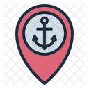 Harbour Location Pin Location Icon