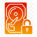 Hard Disk Security Locked Hard Disk Data Security Icon