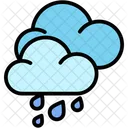 Hard Rain Rain Weather Icon