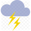 Hard Thunder Weather Cloud Icon