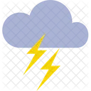 Hard Thunder Weather Cloud Icon