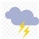 Hard Thunder Weather Cloud Icon