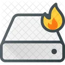 Harddrive Storage Burn Icon