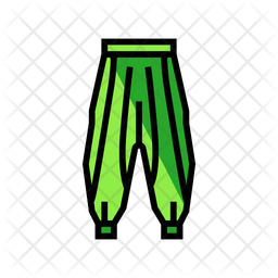 Harem Pants Icon - Download in Colored Outline Style