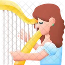 Harp Player Musician Harpist Icon