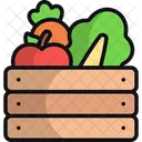 Harvest Wooden Box Vegetable Box Icon