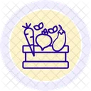 Harvest Vegetables Line Icon Icon