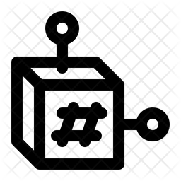 Hash Icon - Download in Line Style