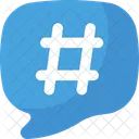 Hashtag Chat Bubble Communications Icon