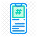 Hashtag Mobile Screen Icon