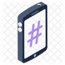Hashtag Number Sign Mobile App Icon