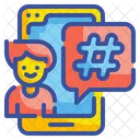 Hashtag Campaign Social Media Cellphone Mobile Technology Word Icon