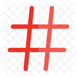 Hashtag Logo Icon - Download in Flat Style