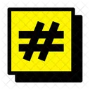 Hashtag Social Media Blogger Icon