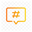 Hashtag Relevant Chat Bubble Icon