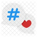 Hashtag Heart Bubble Icon