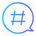 Hashtag Chat Bubble Chat Box Icon