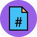 Archivo hashtag  Icon