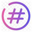 Circulo De Hashtag Tag Hash Ícone