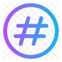 Circulo De Hashtag Ícone