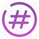 Circulo De Hashtag Ícone