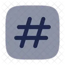 Hashtag Cuadrado Etiqueta Hash Icono