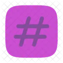 Cuadrado Hashtag Icono