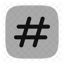 Cuadrado Hashtag Icono