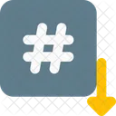 Hashtag Down  Icon