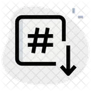 Hashtag Down Icon
