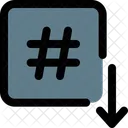 Hashtag Down Hashtag Social Media Icon