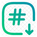 Hashtag Down  Icon