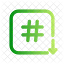 Hashtag Down Down Tag Icon