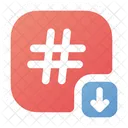 Hashtag Down Program Computer Icon