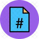 Hashtag File Icon