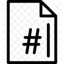 Hashtag file  Icon