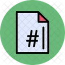 Hashtag File Document File Icon