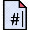 Hashtag file  Icon