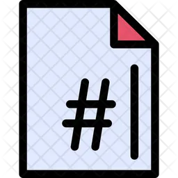 Hashtag file  Icon