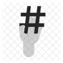 Hashtag Hand Holding Icon