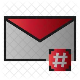 Hashtag Mail  Icon