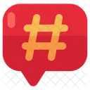 Hashtag Message Hashtag Chat Hashtag Communication Icon