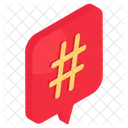 Hashtag Message Hashtag Chat Hashtag Communication Icon