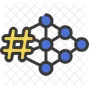 Hashtag-Netzwerk  Symbol