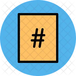 Hashtag Sign  Icon