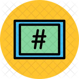Hashtag Sign  Icon